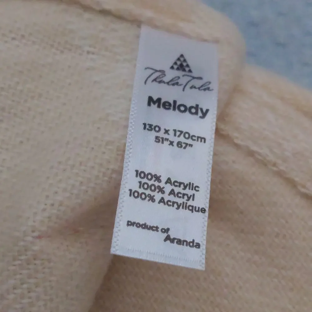 Thula Tula Ivory African Zebra Blanket - NWT